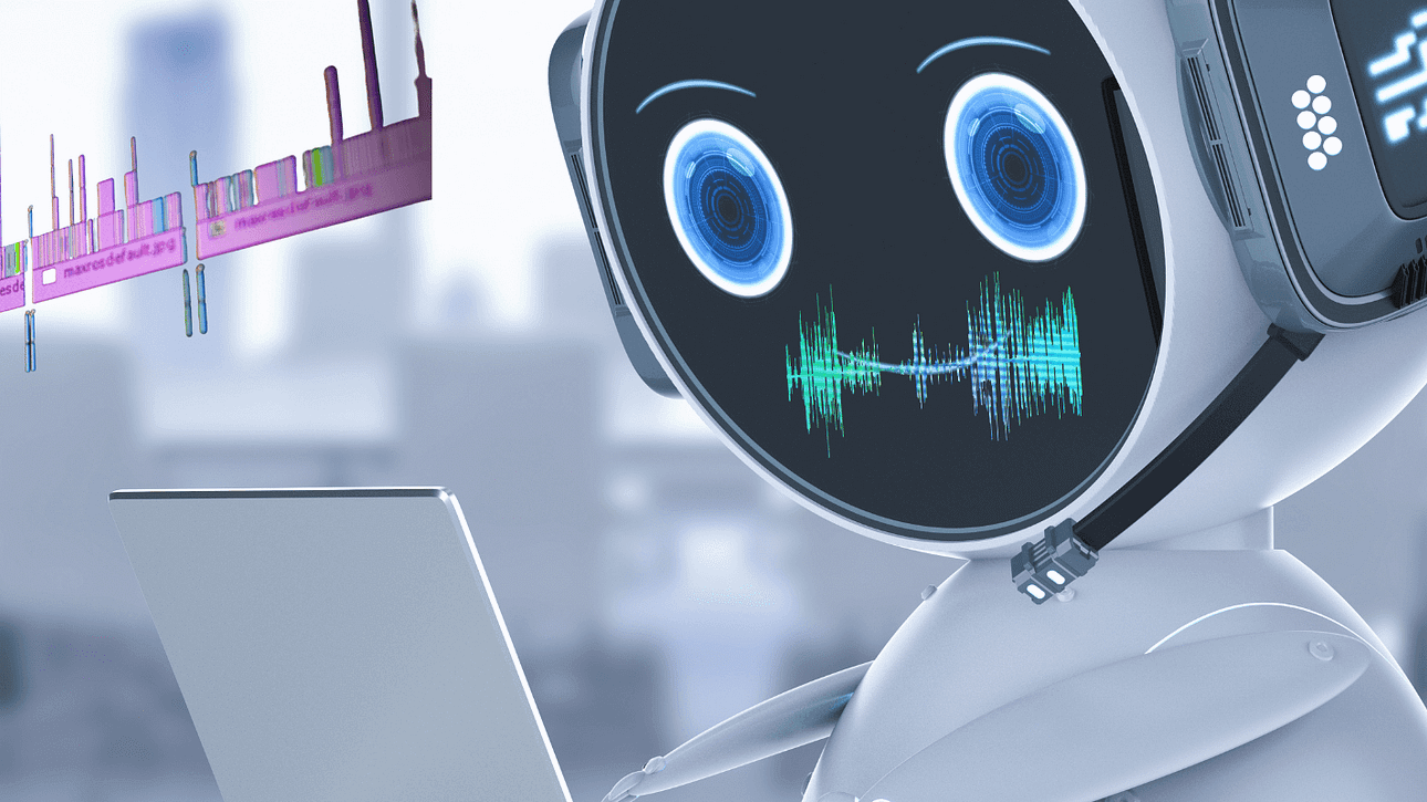 AI robot efficiently editing audio and video content, symbolizing the transformative capabilities of AI in content creation